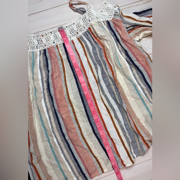 LC Lauren Conrad Off The Shoulder Striped Short Sleeve Top Size Small - Picture 10 of 10